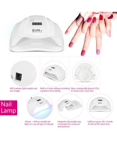 54W Nail Dryer LED Lamp for Gel Nails | Automatic Sensor Timer | Professional Nail Tools for Fingernail & Toenail Care - Buy Online on GoSupps.com