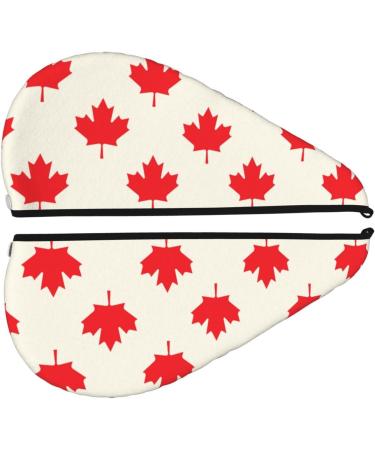 Happy Canada Day Microfiber Hair Towel | Soft & Super Absorbent Hair Wrap for Long Curly & Thick Hair | Quick Dry Coral Velvet Hair Cap - Buy Online on GoSupps.com