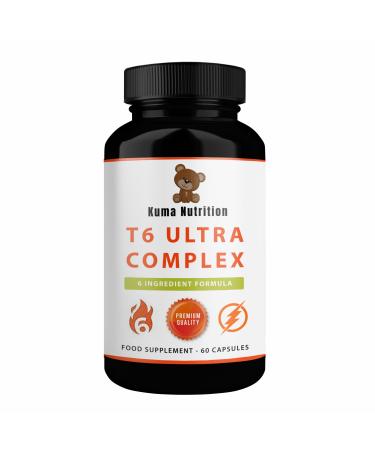 Powerful Fat Burner - Keto Diet Pills for Weight Loss T6 Fat Burner Complex - 100% Natural Diet Pills for Men & Women - Raspberry Ketones - Vegan Friendly (60 Capsules)