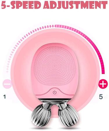 Facial Cleansing Brush - Sonic Silicone Exfoliating Beauty Equipment IPX6 Waterproof USB Rechargeble Face Scrubber Brush for Deep Cleanning Face Scrubbers Pink - Buy Online on GoSupps.com