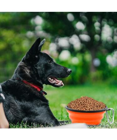 Slson 2-Piece Foldable Dog Bowl Set - Portable Travel Bowls with Carabiners for Water & Food (1000ml Orange & Pink) - Ideal for Dogs Cats & Pets - International Shipping Available - Buy Online on GoSupps.com