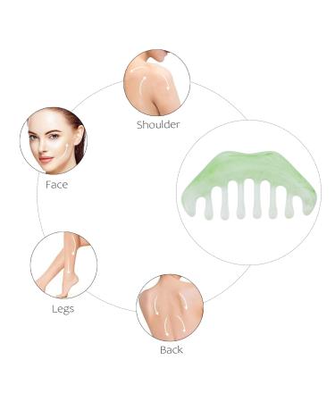 FOMIYES 9 STK Massagekamm Gua Sha Comb - Acupuncture Trigger Point Tool for Scalp Massage & Hair Care | Premium Chinese Style Resin Combs for Men & Women - Buy Online on GoSupps.com