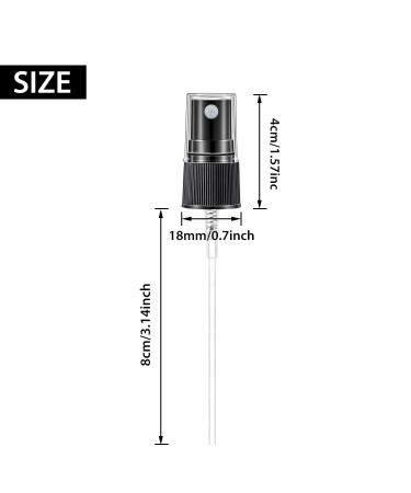 20x Essential Oil Spray Bottle Tops - Replacement Pump for 5ml, 15ml, 20ml Bottles - Buy Online on GoSupps.com