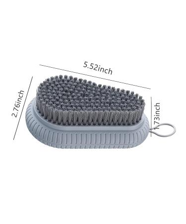Durable 2PCS Nail Brush Set with Stiff Bristles for Fingernail and Toes Cleaning - Ideal for Gardeners and Mechanics - Blue and Grey - Buy Online on GoSupps.com