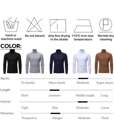 Men's Slim Fit Black Turtleneck Sweater | Casual Long Sleeve Top | Breathable & Cozy | Medium - Buy Online on GoSupps.com