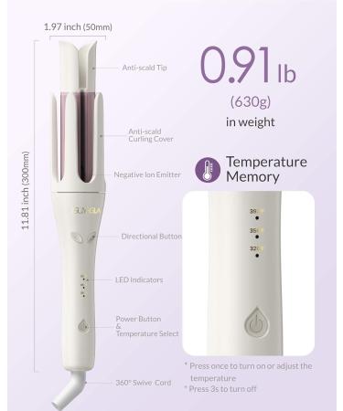 1 1/4 Inch Automatic Curling Iron - 1.25" Rotating Hair Curler Wand | Anti-Scald & Dual Voltage for Effortless Styling - Buy Online on GoSupps.com