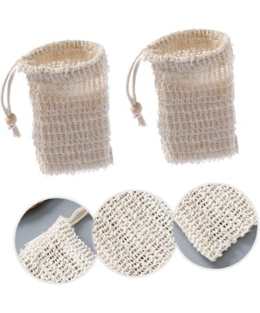 Baluue 18 Pcs Soap Bag Soap Exfoliating Pouch Portable Soap Saver Bag Exfoliating Sponge Cotton Linen Beige - Buy Online on GoSupps.com