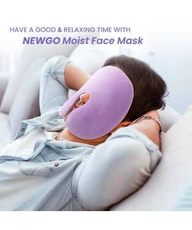 Newgo Grain Pillow Eye Mask for Sinus Pressure Relief | Hot-Cold Therapy Reusable Face Mask for Migraines Tension & Headaches | Washable Cover - Violet - Buy Online on GoSupps.com