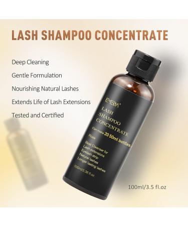 EMEDA Lash Shampoo Concentrate for Extensions 100ml - Eyelash Cleanser Bulk Liquid Kit - Rose Scented Lash Bath Solution - Buy Online on GoSupps.com