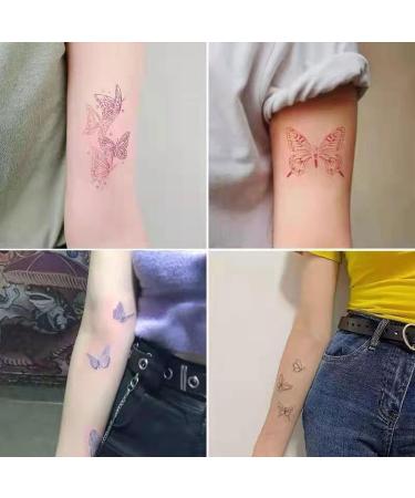 Realistic Butterfly Temporary Tattoos for Women - Long Lasting Fake Tattoo Stickers for Body and Hands - Buy Online on GoSupps.com