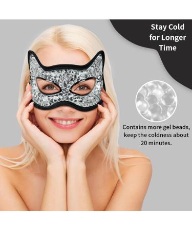 Cooling Eye Mask - Gel Hot Cold Therapy for Puffy Eyes Dry Eyes Headaches Migraines & Dark Circles (2 Pack - Blue & Black - Buy Online on GoSupps.com