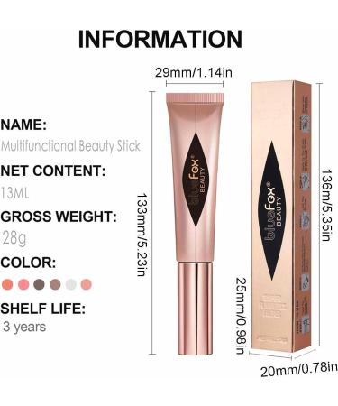 Liquid Wand - Face Highlighter Blushes Stick with Cushion Applicator Super Silky Blushes Smooth Shimmer Highlighter Beauty Wand for Face Cheekbone Glow Pochy Highlight #06 - Buy Online on GoSupps.com