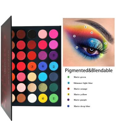 Valentine's Day Gift: Color Studio Eyeshadow Palette 35 Shades Matte & Shimmers | Highly Pigmented, Waterproof & Cruelty-Free Makeup | Blendable Eye Shadow Palette for Full Face Makeup - Beginners Friendly - Buy Online on GoSupps.com