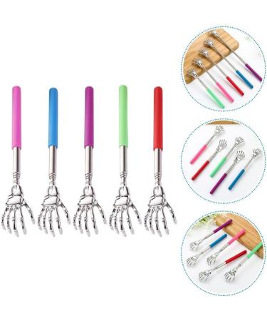 Beaupretty Extendable Back Scratchers - 5-Piece Portable Telescopic Scratching Tool Set | Metal Base & Rubber Racks for Ultimate Relaxation - Buy Online on GoSupps.com