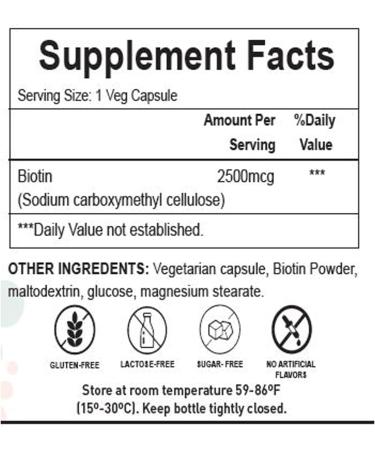 H4U Extra Strength Biotin 2500 mcg / 60 Count Supports Healthy Hair. These Vegan Biotin Vitamins for Women and Men Promote Faster Hair Growth Stronger Nails and Healthy Skin. Non-GMO - Buy Online on GoSupps.com