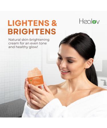 Carrot Cream Skin Brightening Cream for Age Spots, Hyperpigmentation, Intimate Areas Dark Spot Remover, Reduces Acne, Scars, & Evens Tone Anti-Aging Face & Body Lotion for Brighter, Glowing Look - Buy Online on GoSupps.com