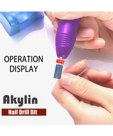 Akylin Carbide Nail Drill Bits - 3/32' Fast Remove for Acrylic/Hard Gels for Manicure Pedicure Cuticle Gel Polishing Salon Bits-Left and Right Hand(Fine) Fine-F Type-D - Buy Online on GoSupps.com
