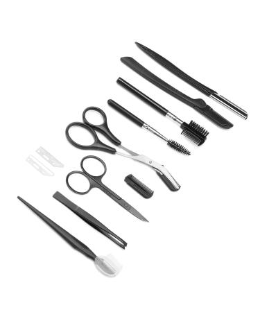 Buy Professional 10-Piece Eyebrow Care Set | Scissors Comb Tweezers & Shaving Tools - International Shipping Available - Buy Online on GoSupps.com
