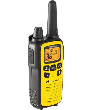 Midland 36 Channel FRS Two-Way Radio 3-Pack - Long Range Walkie Talkie with 121 Privacy Codes, NOAA Weather Scan & Alert - Yellow/Black - Buy Online on GoSupps.com