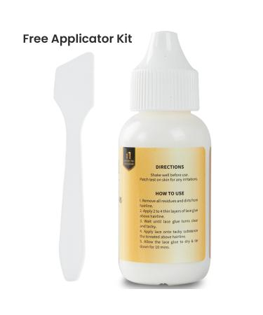 Buy WIGI Premium Wig Glue 1.3 oz - Strong Hold Waterproof Lace Adhesive with Applicator Kit - Fast Drying & Easy to Apply Hair Replacement Solution - Buy Online on GoSupps.com