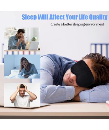 Soft Foam Sleep Eye Mask for Women Men - Comfortable Blindfold for Travel, Yoga, Nap - Block Out Light for Quality Sleep - Black - Buy Online on GoSupps.com