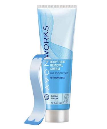Avon Works 1x100ml body hair removal cream with aloe vera (body hair removal cream)