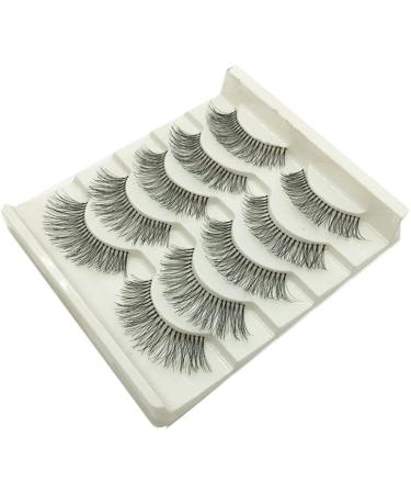 5 Pairs Handmade Natural Long Volume False Eyelashes Extensions Lashes as shown - Buy Online on GoSupps.com