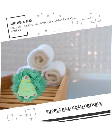 2pcs Exfoliating Bath Ball Shower Puff Sponges for Girls - Soft Bathing Loofah Accessories | Ideal for Holiday Gifting - Buy Online on GoSupps.com