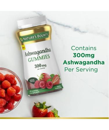 Nature's Bounty Ashwagandha Gummies 300mg KSM-66 Extract Mixed Berry - 60 Count - Buy Online on GoSupps.com