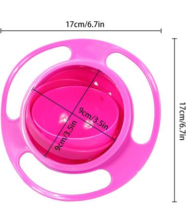 360 Degrees Gyro Bowl - Unspillable Snack Toddler Bowl - Anti Spill Magic Bowl for Babies and Kids - Pink - Buy Online on GoSupps.com