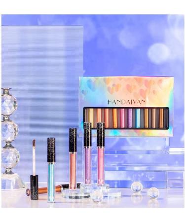  Beliky Girl 12 Colours Liquid Eyeshadow Set Matte Shiny Long Lasting Diamond Glitter Eyeshadow Crystal Diamond Eye Liner Pen - Buy Online on GoSupps.com