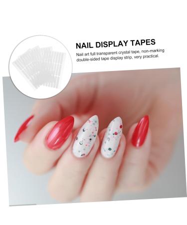 minkissy 4 Sheets Nail Design Tips Display Adhesive Nail Display Adhesive Clear Adhesive Tape Removable Mounting Tape for Nail - Buy Online on GoSupps.com