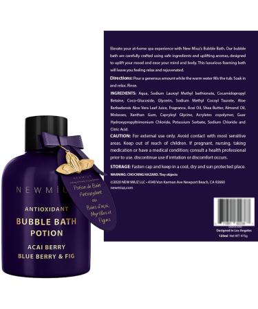 Antioxidant Bubble Bath - Luxury Long Lasting Bubble Bath - SweetAcai Berry Blueberry Fig Essential Oils Detox Hydrating Relaxing Stress Relief - Self Care Spa Gift for Women Birthday Gifts Christmas - Buy Online on GoSupps.com