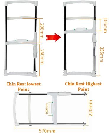 Optometry Telescopic Bracket Support Lifting Forehead Support Chin Rest Automatic Refraction Accessories with Height Adjustable for Optical Shops Optometry Shops Eye Hospitals - Buy Online on GoSupps.com