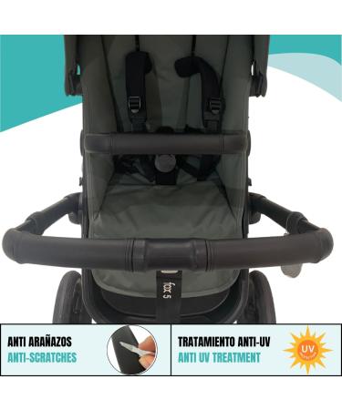 Buy PROTECTIF Handlebar Covers for Bugaboo Fox 5 & Dragonfly - Synthetic Leather Perfect Fit Over Original Covers - Buy Online on GoSupps.com