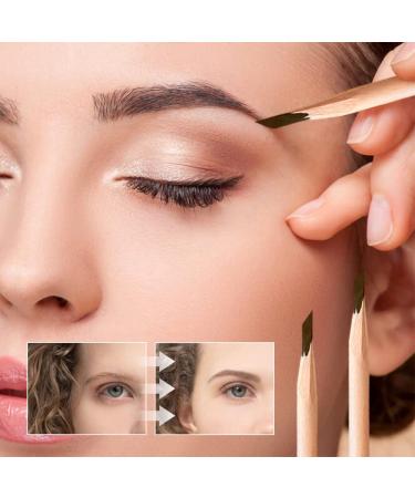 Pousbo Waterproof Wooden Eyebrow Pencil - 2023 New Non-Smudging Formula | Long Lasting & Sweat Proof (2 Pcs) - Buy Online on GoSupps.com