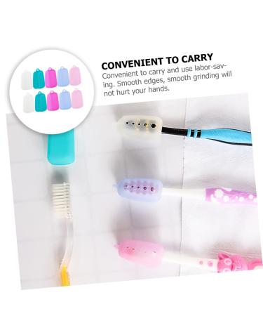 FRCOLOR 45 Pcs Toothbrush Cover - Portable Travel Caps Dustproof Organizer & Silicone Toothbrush Box - Perfect for International Travel - Buy Online on GoSupps.com
