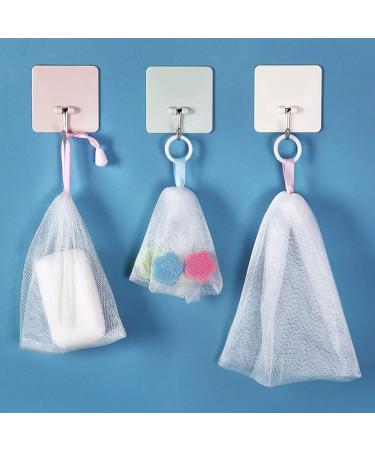 Bubble Net Drawstring Shower Bags - Exfoliating Foam Bag Holder | Natural 3 Pack for Spa & Travel - Buy Online on GoSupps.com