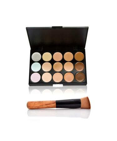 Demarkt 15 Colour Makeup Palette & Concealer Powder with Contour Brush - Perfect for Flawless Beauty - Buy Online on GoSupps.com
