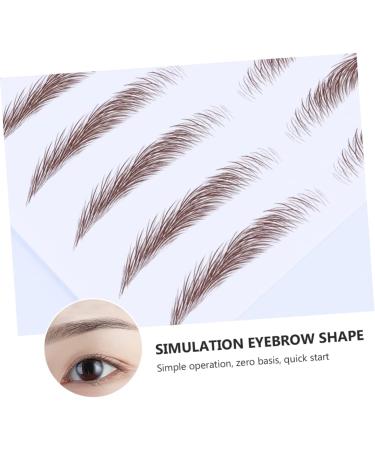 FOYTOKI 4pcs Grooming Natural Hair- False Eyebrow Realistic Hair-like Girl Tools Brown Shaping Transfer - Buy Online on GoSupps.com