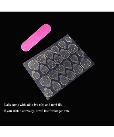 Silver Punk Metallic Press On False Nails - Long Coffin Ballerina Chrome Mirror Fake Nails - Full Cover Acrylic Nail Tips with Glue Tape - Women/Girls - L5883-1 - Buy Online on GoSupps.com