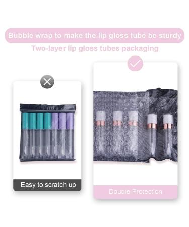 CAIYA 12Pcs Lip Gloss Tubes 6.4ml Empty Containers for DIY Lip Gloss - Pink Rose Gold | Refillable Lipstick Tubes with Rubber Stoppers - Buy Online on GoSupps.com