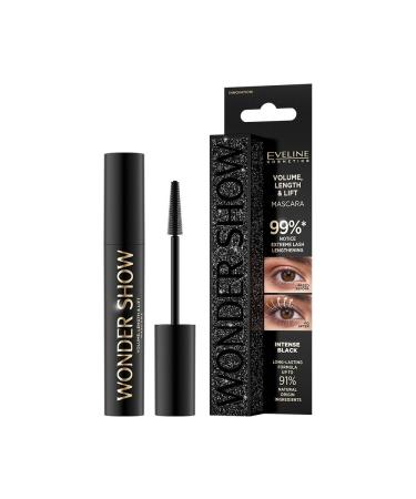 EVELINE COSMETICS Eveline Cosmetics Wonder Show Mascara Eyelash Extension - Extreme Lash Extension Volume & Momentum - Vegan Formula with Sunflower Oil & Carnauba Wax - 7ml