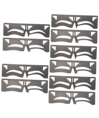 FOMIYES 10 Pcs Eyebrow Ruler Eyebrow Shaping Template Tool T Ruler Brow Template Eyebrow Shape Guide Ruler