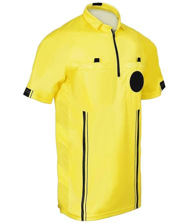 Total Soccer Factory Pro Soccer Referee Jersey Yellow YL (Chest: 32-34")