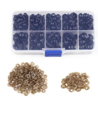 100PCS Solid Black Eyes with Washers for DIY Puppet & Plush Animal Making - Buy Online on GoSupps.com