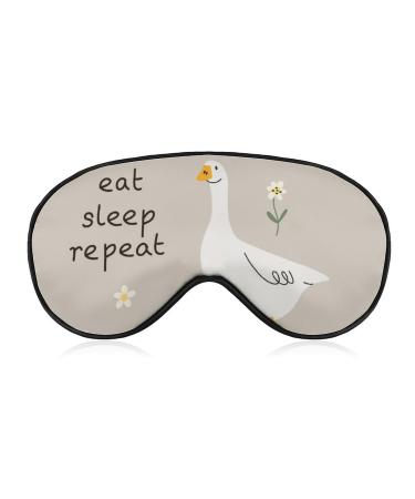 Soft Blackout Eye Mask for Sleeping with Adjustable Straps Sleep Mask for Women Adorable Farm Birds No Pressure Eye Mask for Travel