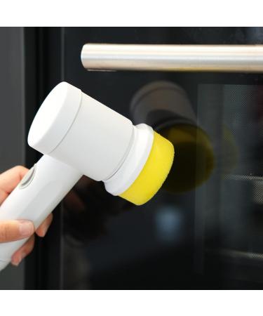 Electric Cleaning Scrubber Rotating Shower Scrubber Power Cleaning Brush with 4 Replaceable Head 1500mah Cordless Scrubber for Bathroom Kitchen Car Wash 5 Brush Heads - Buy Online on GoSupps.com