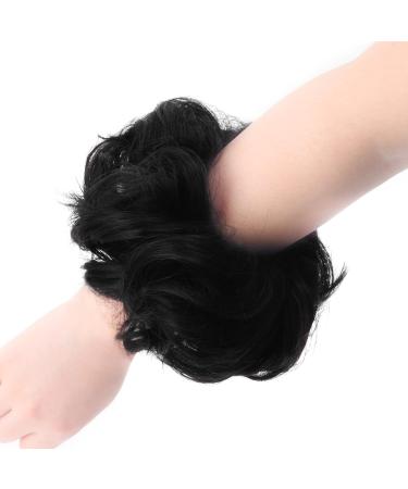 Vlasy Curly Wavy Messy Bun Hair Piece | Synthetic Chignon Hair Extension for Women & Girls (1# 60g) - Buy Online on GoSupps.com