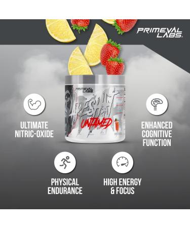 Primeval Labs Ape Untamed Pre Workout Energy Drink Powder - Strawberry Lemonade | Pump & Focus Support | Nitric Oxide Boost with L-Citrulline & Beta Alanine | 40 Servings - Buy Online on GoSupps.com